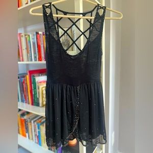 Free People black beaded tank